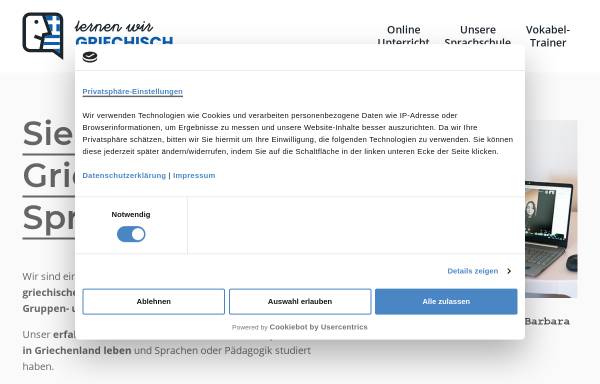 Vorschau von www.lernenwirgriechisch.de, HV Digital GmbH