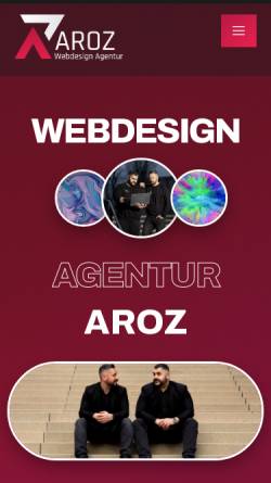Vorschau der mobilen Webseite www.arozwebdesign.de, AROZ WEBDESIGN