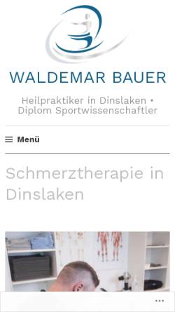 Vorschau der mobilen Webseite hp-wbauer.com, WALDEMAR BAUER Heilpraktiker