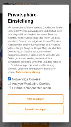Vorschau der mobilen Webseite www.bdh-klinik-vallendar.de, BDH-Klinik Vallendar - Fachklinik für Neurologie