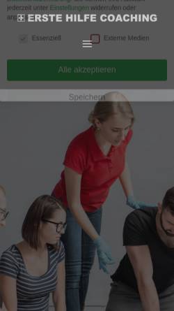 Vorschau der mobilen Webseite erstehilfe-coaching.de, Bildungszentrum Umbrella
