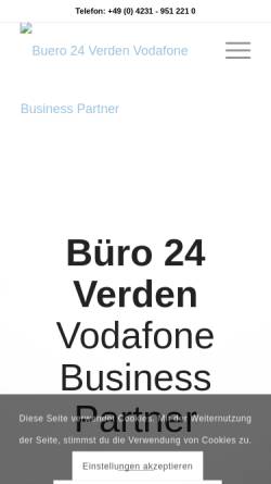 Vorschau der mobilen Webseite buero24-verden.de, Büro-24 GmbH & Co. KG
