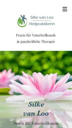 Vorschau der mobilen Webseite www.heilpraktikerpraxis-muenchen.de, Praxis für Naturheilkunde & ganzheitliche Therapie - Silke van Loo