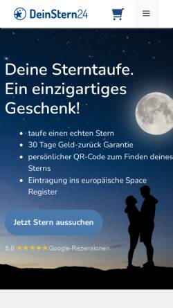 Vorschau der mobilen Webseite deinstern24.de, DeinStern24