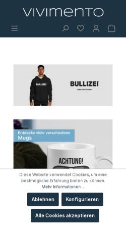 Vorschau der mobilen Webseite www.vivimento.de, Vivimento GbR