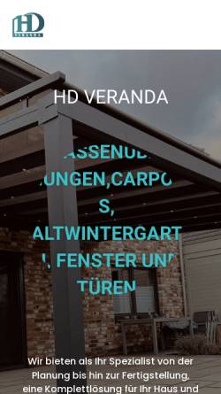 Vorschau der mobilen Webseite hdveranda.de, HD-Veranda
