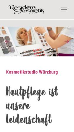 Vorschau der mobilen Webseite www.residenz-kosmetik.de, Residenz Kosmetik