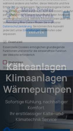 Vorschau der mobilen Webseite ms-klimatechnik.de, Malte Snater Klimatechnik