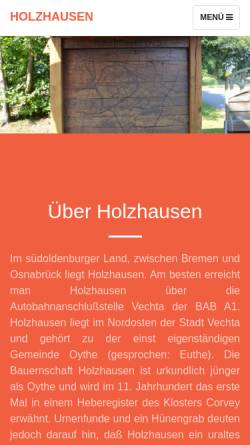 Vorschau der mobilen Webseite www.holzhausen-io.de, Holzhausen