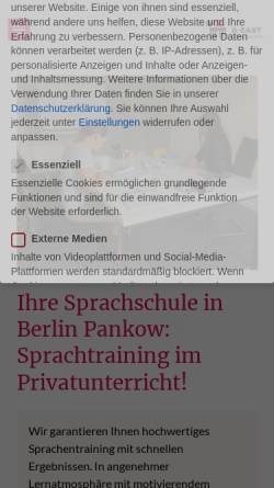 Vorschau der mobilen Webseite sprachschule-beast.de, Sprachschule B-East