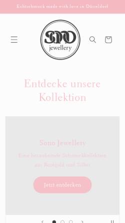 Vorschau der mobilen Webseite sono-jewellery.com, Sono Jewellery