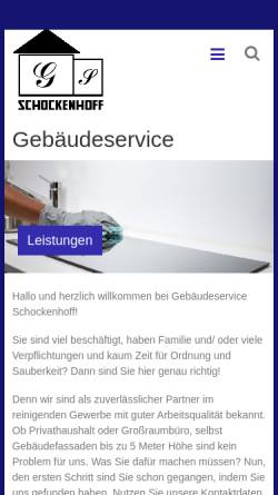 Vorschau der mobilen Webseite www.gebäudeservice-schockenhoff.de, Gebäudeservice-Schockenhoff