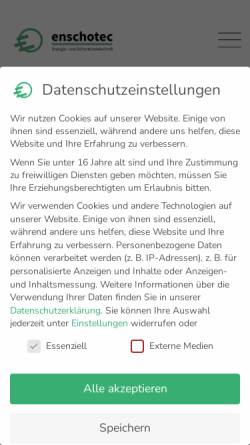 Vorschau der mobilen Webseite www.enschotec.de, enschotec GmbH