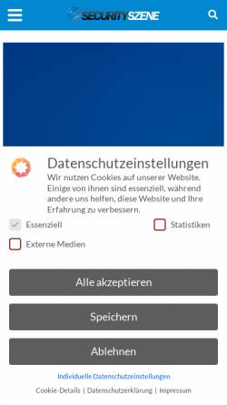 Vorschau der mobilen Webseite www.securityszene.de, Securityszene