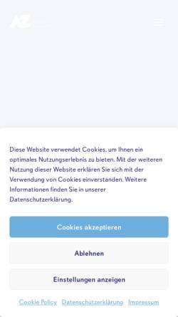 Vorschau der mobilen Webseite www.azonlinesolutions.de, AZ online solutions