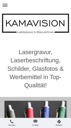 Vorschau der mobilen Webseite www.kamavision.de, Kamavision