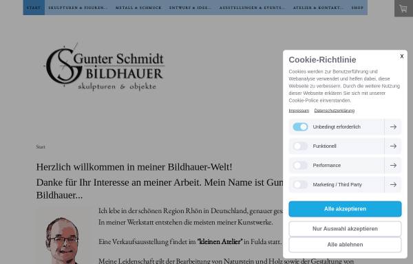 Vorschau von www.gunterschmidt-bildhauer.de, Bildhauer Gunter Schmidt