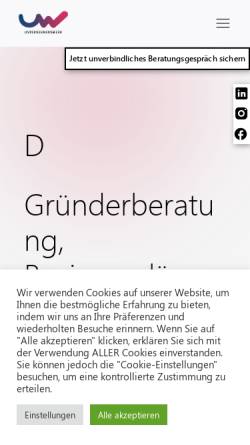 Vorschau der mobilen Webseite unternehmenswerk.de, Unternehmenswerk Inh. Pavel Deuble