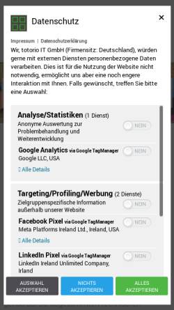 Vorschau der mobilen Webseite www.totorio.it, totorio IT GmbH