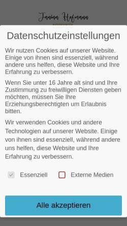 Vorschau der mobilen Webseite janina-hofmann-naturkosmetik.de, Janina Hofmann Wellness & Naturkosmetik