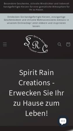 Vorschau der mobilen Webseite spiritraincreations.de, Spirit Rain Creations