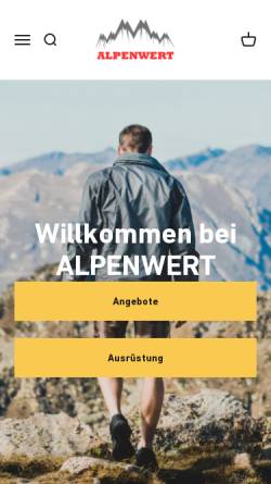 Vorschau der mobilen Webseite alpenwert.de, ALPENWERT