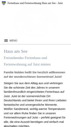 Vorschau der mobilen Webseite www.juist-ferienhaus.com, Juist-Ferienhaus