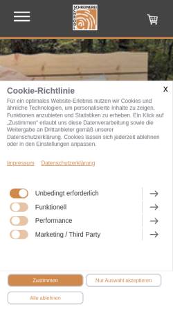 Vorschau der mobilen Webseite schreinerei-schroedl.de, Schreinerei Schrödl