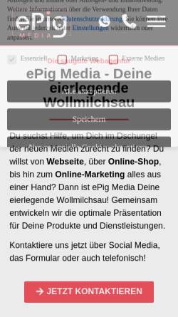 Vorschau der mobilen Webseite www.epig-media.de, Malte Wulf - ePig Media