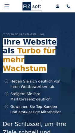 Vorschau der mobilen Webseite fiz-soft.de, FIZ soft
