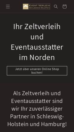 Vorschau der mobilen Webseite www.eventverleih-sh.de, Eventverleih SH - Niclas Seemann