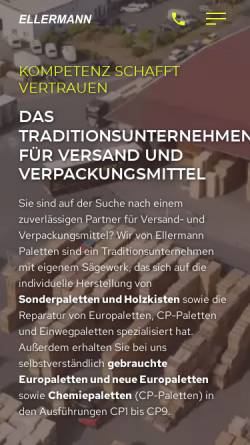 Vorschau der mobilen Webseite ellermann-paletten.de, W. Ellermann GmbH