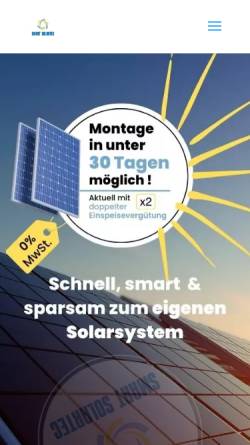 Vorschau der mobilen Webseite mein-solarsystem.de, Smart Solar & Technik Vertriebs GmbH