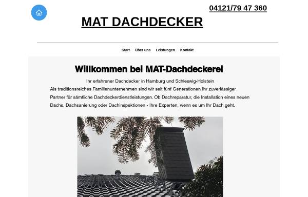 Vorschau von www.dachdecker-nord.de, Mat Dachdeckerei GmbH