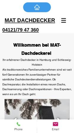 Vorschau der mobilen Webseite www.dachdecker-nord.de, Mat Dachdeckerei GmbH