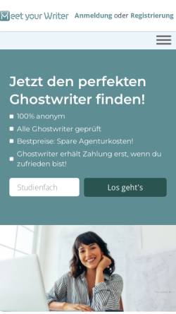 Vorschau der mobilen Webseite meet-your-writer.com, Meet your Writer