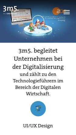 Vorschau der mobilen Webseite www.3m5.de, 3m5. Media GmbH