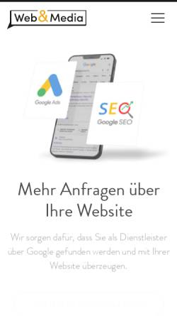 Vorschau der mobilen Webseite web-and-media.de, Web&Media