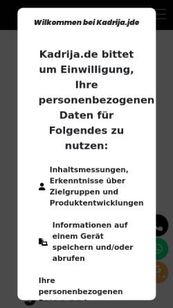 Vorschau der mobilen Webseite kadrija.de, Kadrija Malerfachbetrieb