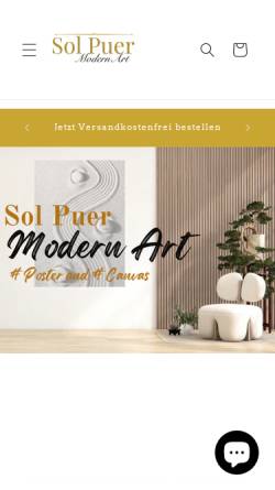 Vorschau der mobilen Webseite solpuer.com, Sol Puer - Modern Art Inh. Mario Holzapfel