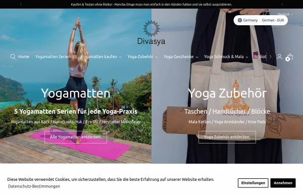 Vorschau von divasya-yoga.de, Divasya-Yoga / LVI Life & Vision GmbH