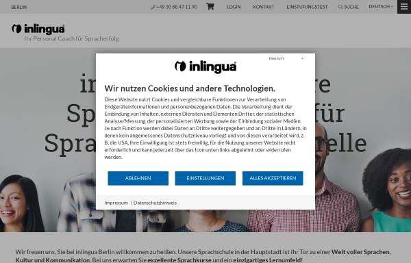 Vorschau von www.inlingua-berlin.de, inlingua Sprachcenter Berlin GmbH
