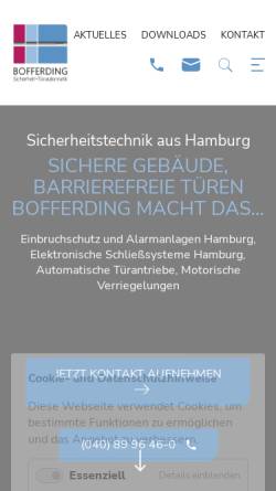 Vorschau der mobilen Webseite www.bofferding.de, Bofferding GmbH