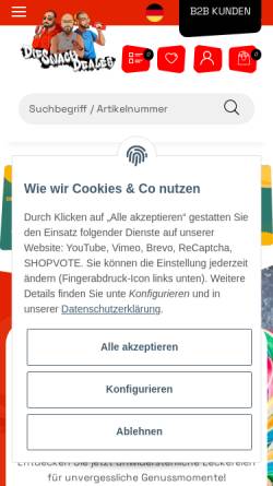 Vorschau der mobilen Webseite diesnackdealer.de, Die Snack Dealer