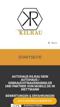 Vorschau der mobilen Webseite autohaus-kilrau.de, Autohaus Kilrau
