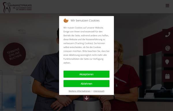 Vorschau von www.zahnarztpraxis-dr-koenig.de, Zahnarztpraxis Dr. Alexander König & Dr. Monika König
