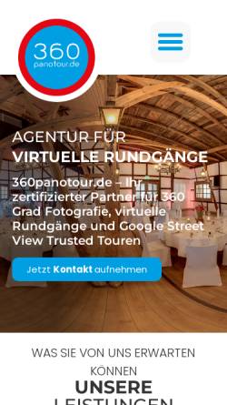 Vorschau der mobilen Webseite 360panotour.de, 360panotour