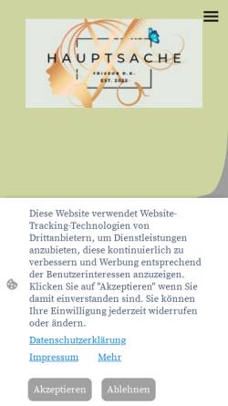 Vorschau der mobilen Webseite hauptsache-dk.de, Friseursalon Hauptsache D.K.