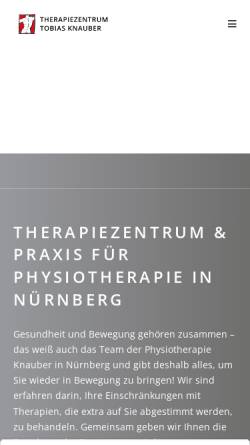 Vorschau der mobilen Webseite www.therapiezentrum-knauber.de, Therapiezentrum Tobias Knauber