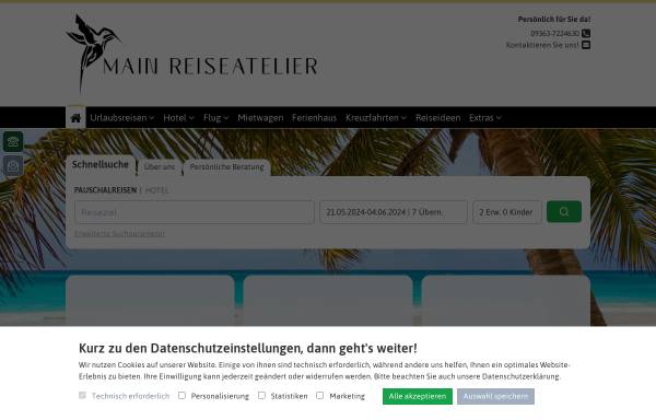 Vorschau von www.main-reiseatelier.de, Main Reiseatelier - eine Marke von Voyage en Vogue e.Kfr.